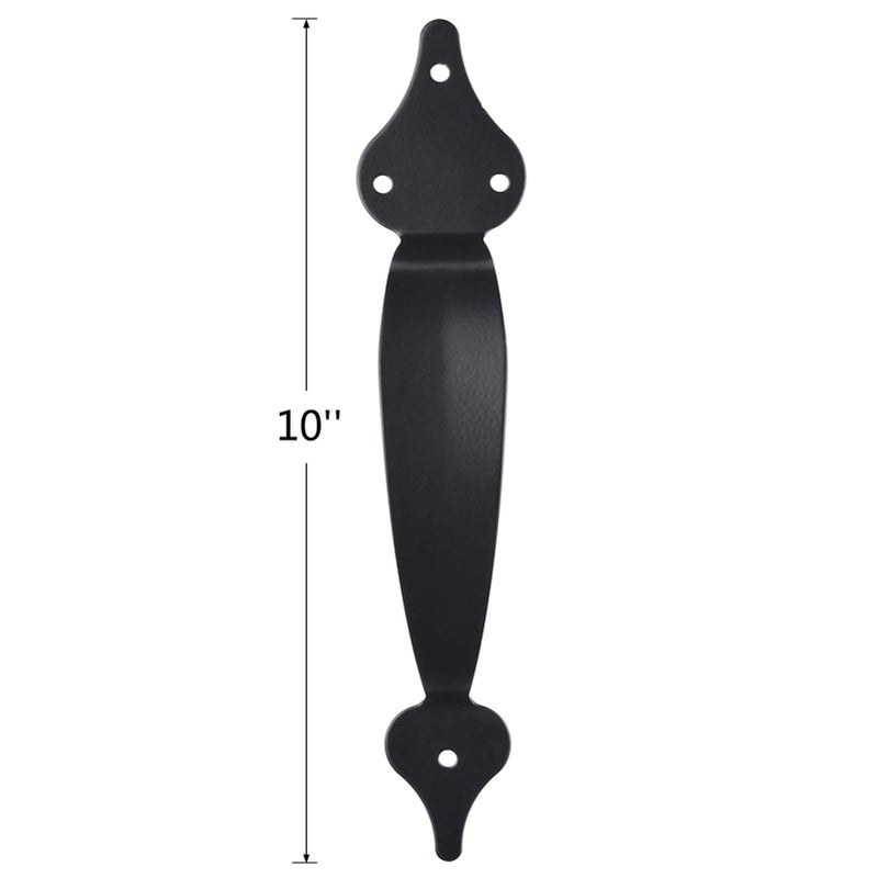 SANKINS Gate Hardware Kit Heavy Duty,with Self Locking Gate Latch,6 inch T Strap Gate Hinges and 10 inch Gate Door Handle Pull,Shed Door Hardware Set for Wooden Vinyl Fence,Gate,Farm,Garden,Black Finish - Image 4